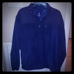 Mens Chaps Navy fleece zip jacket size L